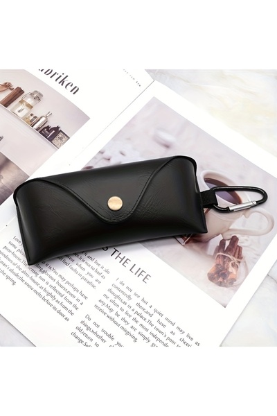 Choice black 1pc Glasses Case Hook Portable Glasses Case Soft Bag Glasses Cas...