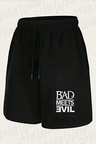 ZOKAWEAR Unisex σορτς με στάμπα Eminem Bad Meets Evil Design