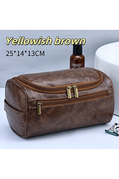 Choice 25x13x14 cm Upgraded yellowish Large-capacity Business Toiletry Bag Ou...