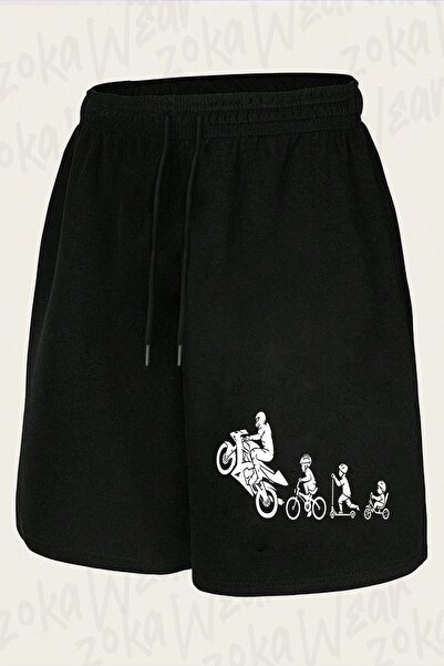 ZOKAWEAR Unisex Biker Phases Design Printed Shorts