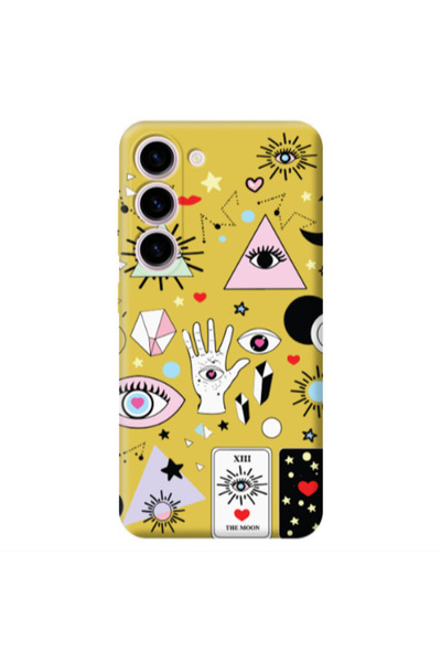 Other Samsung S23 Plus Pyramid eyes Yellow Colored Silicone TPU Θήκη