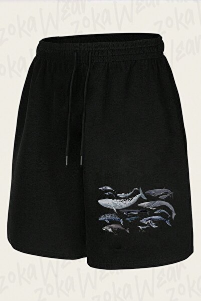ZOKAWEAR Unisex σορτς με στάμπα με σχέδιο θαλάσσιων πλασμάτων