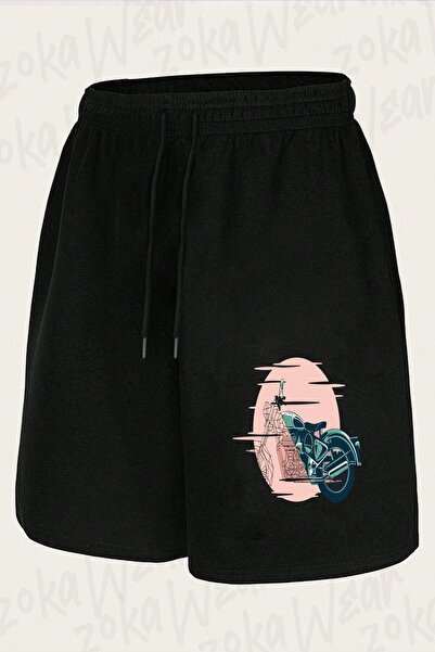 ZOKAWEAR Unisex Biker Motorcycle Enthusiast Design Printed Shorts