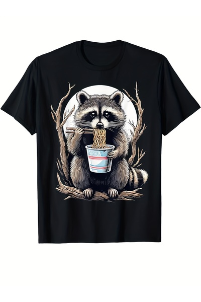 2mcup Men'S Graphic Tee Featuring Raccoon Print, Perfect Casual Wear. This Sh...