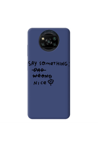 Other Xiaomi Poco X3 /X3 Pro Say Something Dark blue Colored Silicone TPU Θήκη