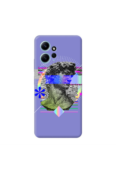 Other Xiaomi Redmi Note 12 4G Statue pixels Purple Colored Silicone TPU Θήκη
