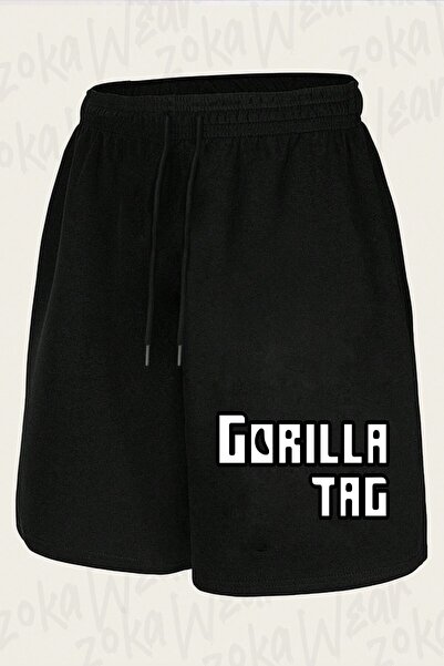ZOKAWEAR Unisex Gorilla Tag Design Printed Shorts