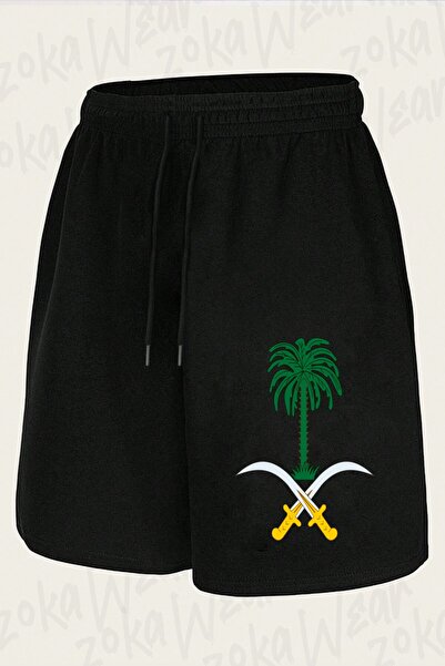 ZOKAWEAR Unisex Saudi Arabia Emblem Design Printed Shorts
