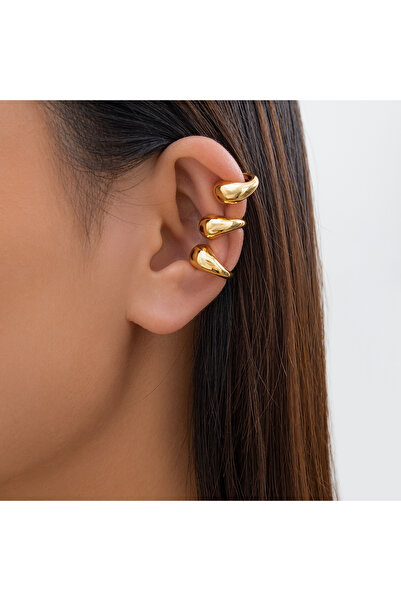 Choice 3pcs Ingemark 3Pc/Set Trendy Geometric C-shaped Clip Earrings for Wome...