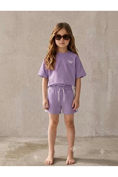 ciklet kids طقم علوي وسفلي للفتيات مع شورت