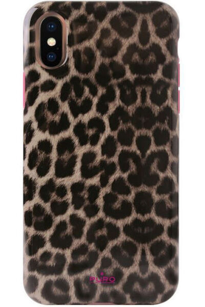 Puro Glam Leopard (Leo 2) Husă spate din plastic multicoloră (iPhone X / Xs) ...