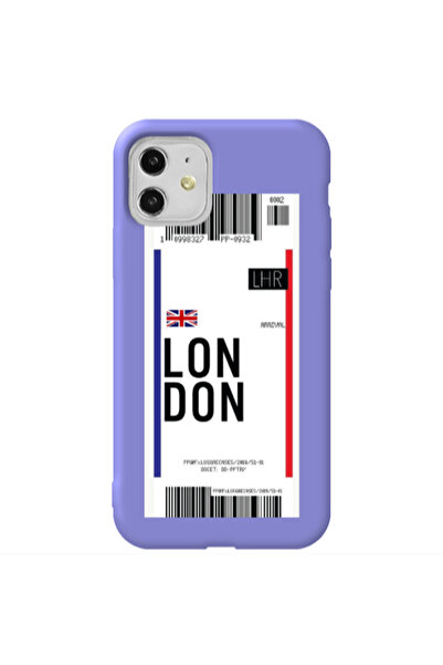 Other Apple iPhone 11 London Arrival Purple Colored Silicone TPU Θήκη
