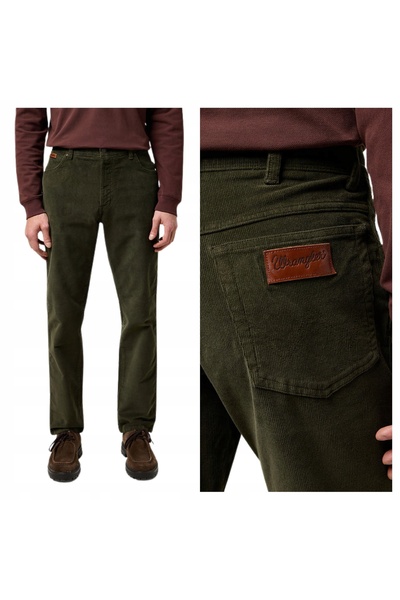 WRANGLER Blugi Barbati, Wrangler, Stil Texas Slim, W34-L32 US, Verde, Slim Fi...