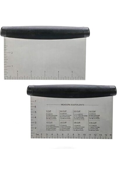 Generic Stainless Steel Bench Scraper and Chopper with Measurement Guide, 16x...