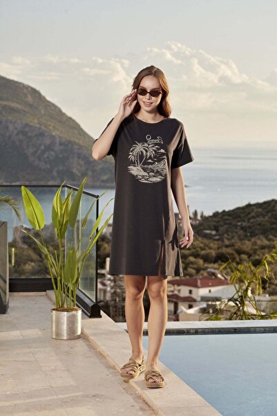 Cossy By Aqua Printed Detail Short Sleeve Dress Cossybyaqua 26774-44