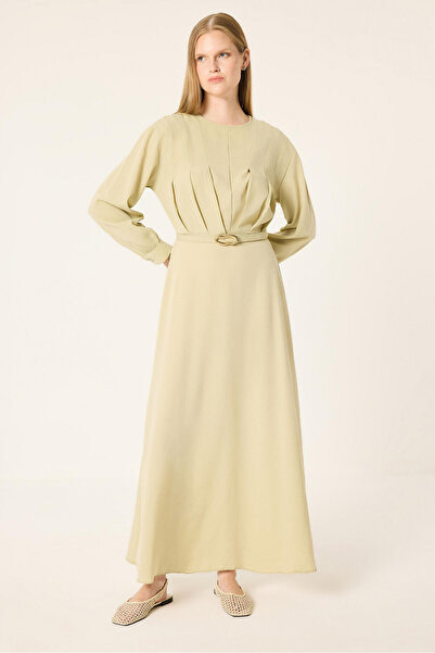 Touché Privé Belted pleated dress