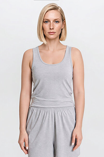 AC&Co / Altınyıldız Classics Women's Gray Melange Soft Textured Breathable Co...