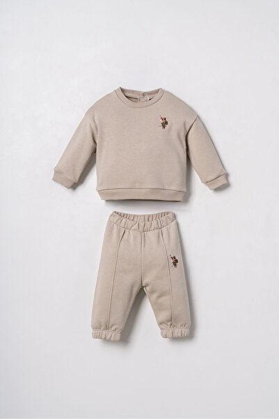 U.S. Polo Assn. Baby Boy Embroidered Yellow Long Sleeve Pajama Set Usb3170-C-V2