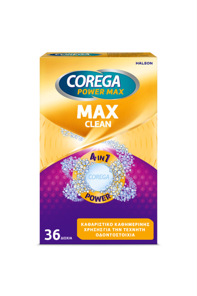 Corega Power Max Clean 4 σε 7 Ταμπλέτες Καθαρισμού για Οδοντοστοιχίες με Περι...