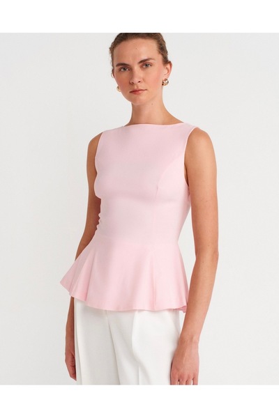 Dilvin Likralı peplum bluz