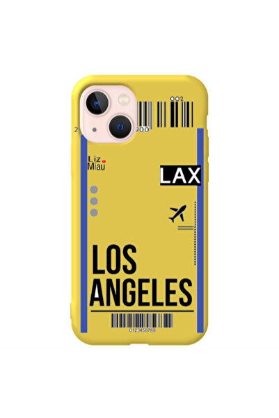 Other Apple iPhone 13 Los angeles Yellow Colored Silicone TPU Θήκη