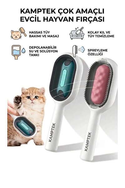 kamptek kamp teknolojisi Kamptek Spreyli Kedi Köpek Tarağı - Su Hazneli Evcil...