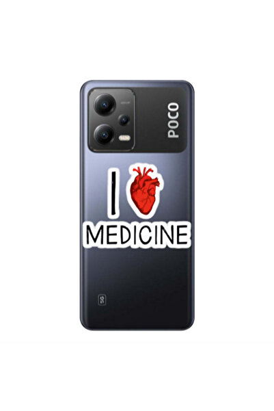 Other Xiaomi Poco X5 I Love Medicin Transparent Silicone TPU Θήκη