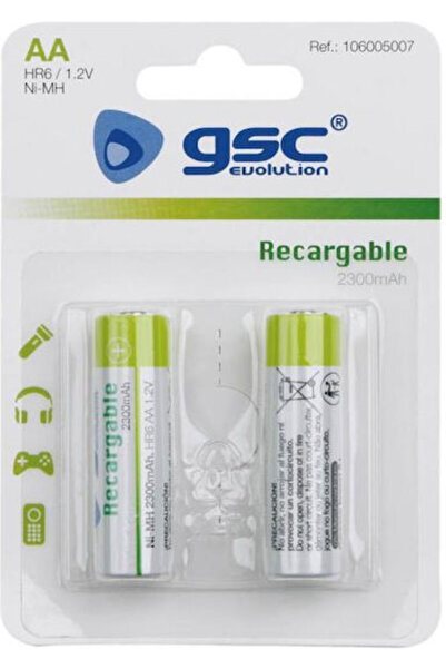 GSC Game World Επαναφορτιζόμενη Μπαταρία AA 2300mAh 1.2V 2 τεμάχια