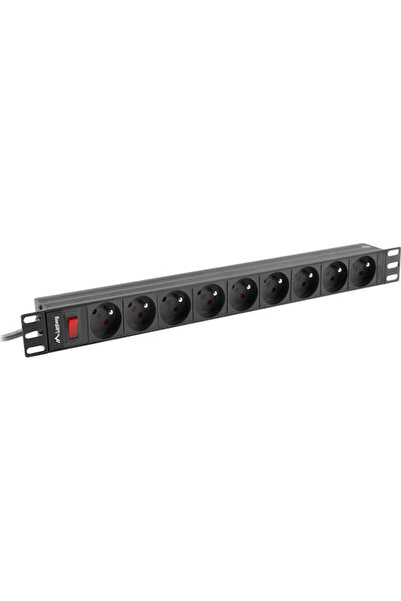 Lanberg Πολύπριζο Rack PDU-09E-0300-BK 1 τεμάχιο