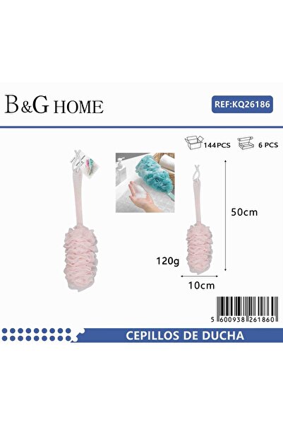 Tradesor Σφουγγάρια μπάνιου δίχτυ σε σετ 6Χ - Light Pink - 26186