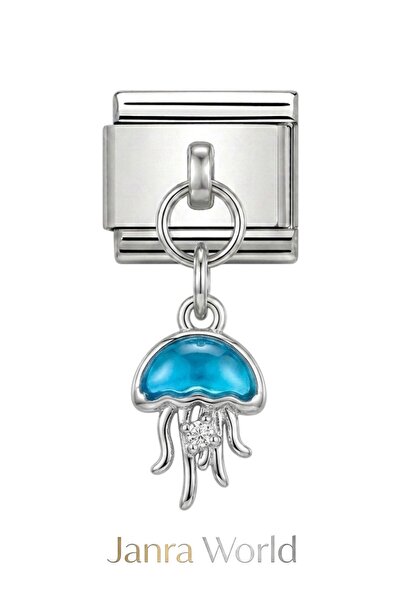 JANRA WORLD İtalyan Charm Süslü Charm 0.9mm İtalyan Charm Bileklik Uyumlu Pas...