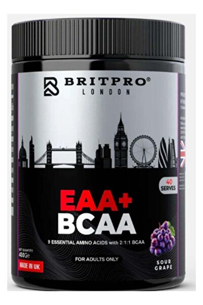 Britpro EAA+ BCAA 9 أحماض أمينية أساسية مع نسبة BCAA 2:1:1، بنكهة العنب الحام...