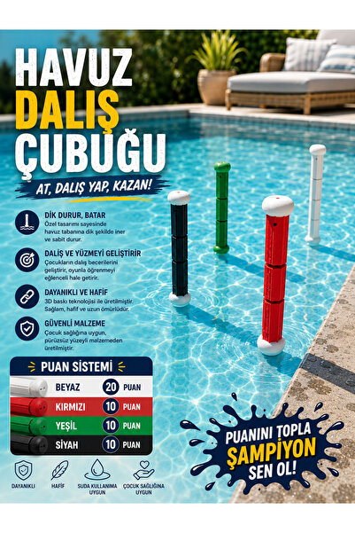 Pool Game - Grab the Sticks (4 Pieces, Horse, Dive, Win)