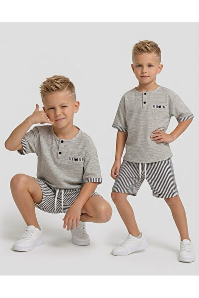 Generic Brand Boy's 4-12 Years Old Linen 2-Piece Set