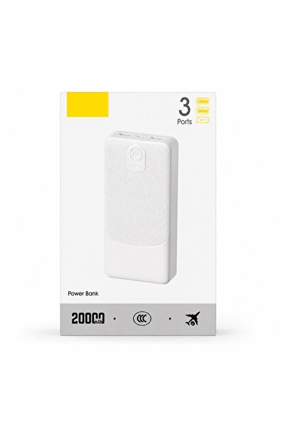 thekam 20.000 mAh Powerbank 3 Portlu Taşınabilir Hızlı Şarj Cihazı USB Type-C...