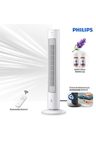 Philips Koku Özellikli Uzaktan Kumandalı 5000 Serisi Kule Tipi Vantilatör Zam...