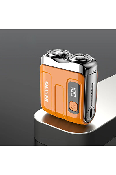 Choice9 orange Mini Electric Smart Shaver Household Car Shaver Digital Displa...