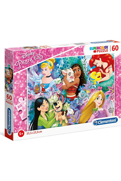 CLEMENTONI Puzzle pentru copii Prințese Disney, 5+ ani, 60 de piese