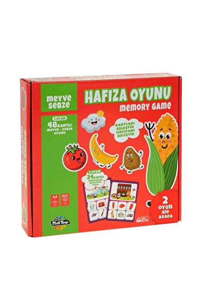 Generic Brand Boxed Memory Game Fruits and Vegetables 48 Pieces