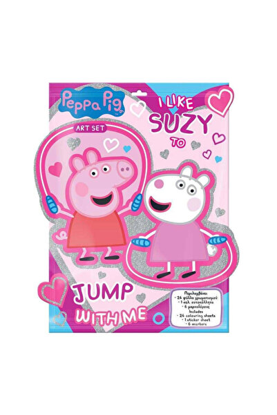 Peppa Pig Σετ Ζωγραφικής με Αυτοκόλλητα και Μαρκαδόρους