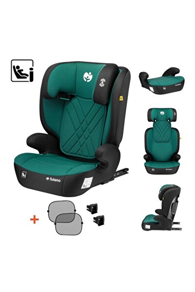 Tulano Детско столче за кола с isofix 2в1 I-Size Joy 45 Green 100-150 см с по...
