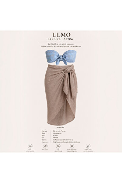 ULMO SCARFS Bürümcük Pareo – Sütlü Kahve