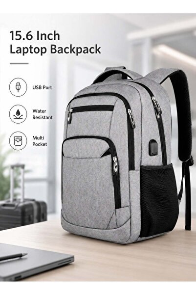 LEOXOL Travel Laptop Backpack | 15.6 Inch USB Charging School Bag | Water Res...
