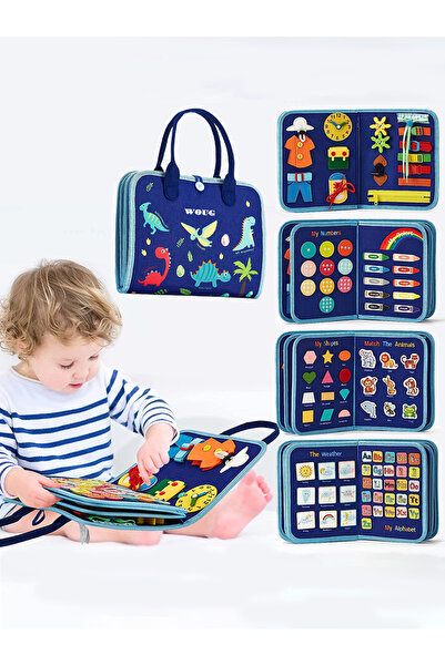 Choice4 NEW Blue Montessori Toys Busy Board Toddler Sensory Activity Developi...