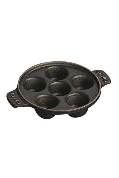STAUB Tava pentru melci, Staub, 14cm, 6 deschideri, neagra, fonta