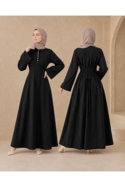 Nissra Ankanoor 100% Cotton Linen Half Placket Buttoned Back Tie Dress 150 cm...