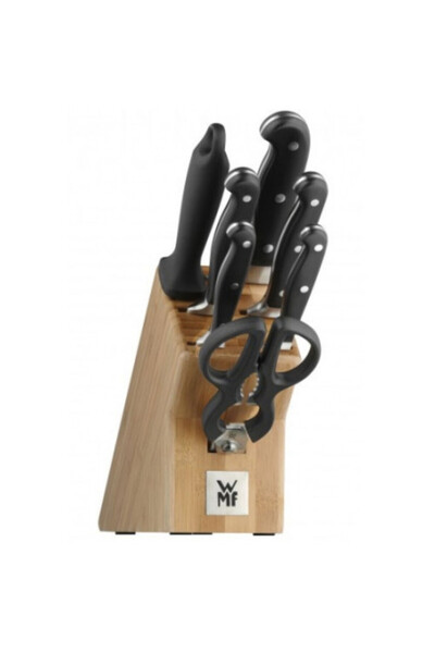 WMF Set de cutite cu suport si foarfeca WMF, 8 Piese, Otel, Plastic, Bambus, ...