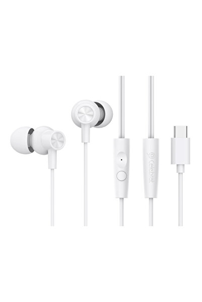 Celebrat earphones με μικρόφωνο G38, USB-C σύνδεση, 10mm, 1.2m, λευκά
