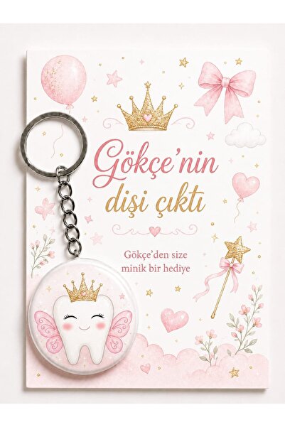 Punky Store Hediyelik Set-13 - Kişiye Özel Diş Buğdayı Kartlı Açacaklı Anahta...