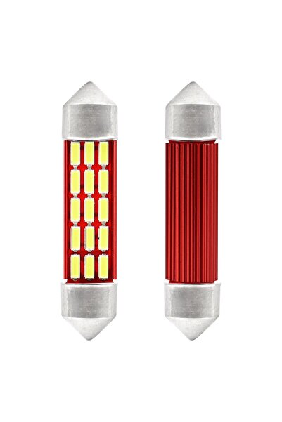 AMIO Bec LED CANBUS Festoon C5W C10W C3W 41mm Alb 12/24V, 20 SMD 4014, 2.3W, ...
